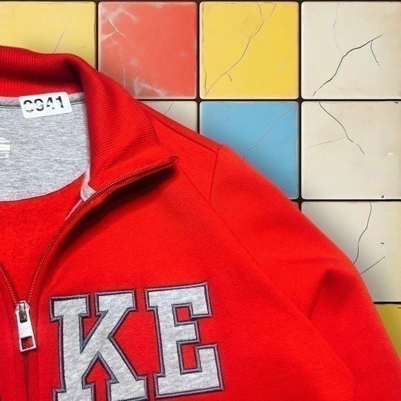 Nike Red Full Zip Track Jacket Men's Size Large Logo Athletic Casual Wear - Picture 4 of 5